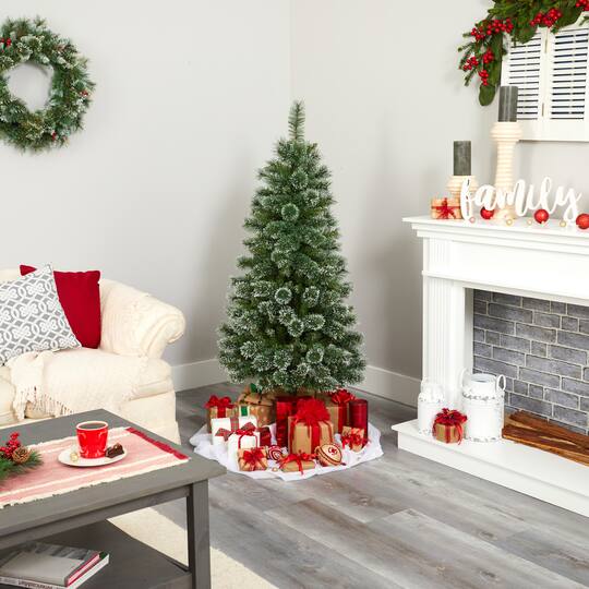 5ft. Unlit Wisconsin Slim Snow Tip Pine Artificial Christmas Tree